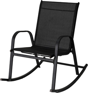 Mecedora moderna con marco de acero para exteriores, tela de malla transpirable, cómoda, impermeable, duradera, ligera para hoteles y apartamentos - Product Image 1