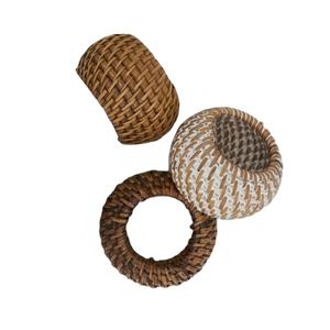 ห่วงผ้าเช็ดปากหวายสานวัสดุธรรมชาติแบบชนบทใช้ตกแต่งโต๊ะงานแต่งงานงานปาร์ตี้รับประทานอาหาร - Product Image 1