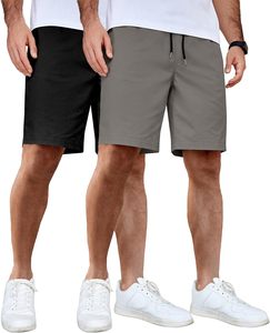 Pantalones Cortos Deportivos para Hombre, Estilo Moderno, de Algodón, Transpirables, Suaves, Cómodos, con Cintura Elástica, para Correr, Casuales, de Verano - Product Image 1