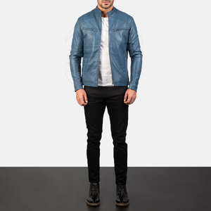 Factory Manufacture New Arrival <b>Long</b> Sleeve Men <b>Leather</b> <b>Jacket</b> Customized Wholesale Men <b>Leather</b> <b>Jacket</b> - Product Image 4
