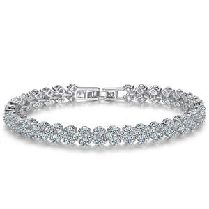 Pulsera de tenis de moissanita VVS premium con plata de ley 925, joyería para mujer, ideal para fiestas y regalos - Product Image 1