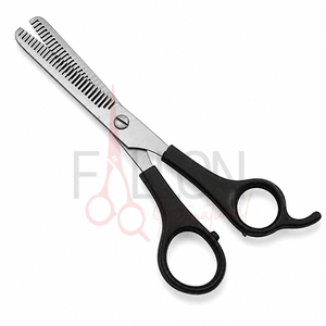 Tijeras Profesionales para Adelgazar el Cabello, Acero Inoxidable, 30 Dientes, Punta Redonda, para Diestros, Mango Largo, Empuñadura de Plástico - Product Image 3