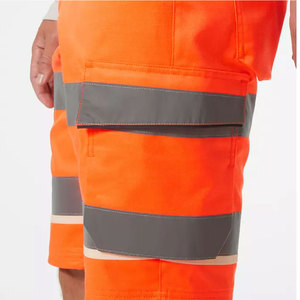 Shorts de sécurité haute visibilité pour la construction, bande réfléchissante, 100% coton, séchage rapide, respirant, vêtements de travail - Product Image 4