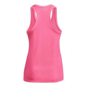 Women's <b>Pink</b> Scoop Neck Knitted Tank <b>Top</b> Solid Color Breathable Sporty Regular Length Sleeveless Shirt - Product Image 4