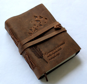 Carnet en cuir vintage en gros avec logo gaufré personnalisable, emballage cartonné, fournitures de bureau et scolaires - Product Image 2