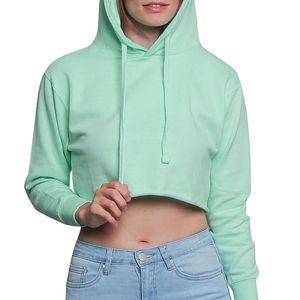 เสื้อฮู้ดครอปผู้หญิงระดับไฮเอนด์ ผ้าฝ้ายฟลีซ ปักหรือสกรีนลายตามสั่ง เนื้อผ้านุ่ม ระบายอากาศได้ดี ผู้ผลิตขายส่ง - Product Image 2