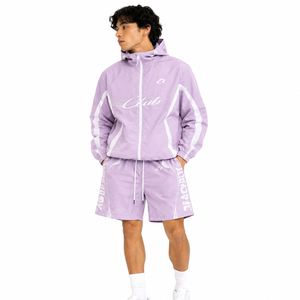 Custom High Quality Embroidery <b>Patch</b> logo <b>Shorts</b> Tracksuit Windbreaker Set Lightweight Nylon Patchwork Summer Tracksuit Hoodies - Product Image 4