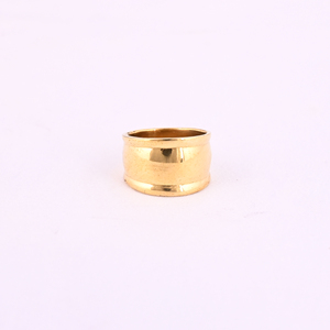 แหวนวงกลมทองเหลืองชุบทองทันสมัยสำหรับผู้หญิง - Product Image 1