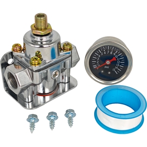 Kit de régulateur de pression de carburant réglable 2-804 pour carburateur Holley 1-4 PSI 3/8in NPT avec restriction de 220" (7/32") - Product Image 1