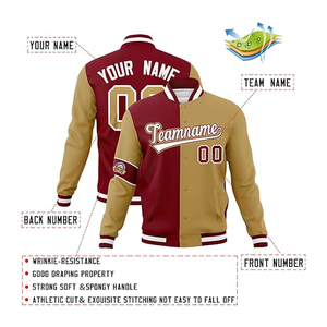 Custom Stay trendy with this lightweight varsity <b>jacket</b> offering a modern <b>slim</b> <b>fit</b> and durable contrasting sleeve for daily weaR - Product Image 3