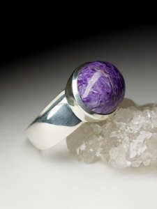 Bague de forme ovale Simple en argent Sterling 925 avec pierres précieuses naturelles ~ bijoux faits à la main ~ pierre de couleur violette ~ cadeau pour Noël - Product Image 3