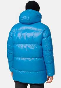 Chaqueta Acolchada Larga con Capucha para Hombre, Impermeable, Color Azul Sólido, Abrigo de Plumón para Invierno - Product Image 3