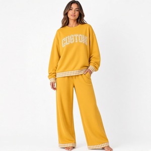 Conjunto de Ropa Deportiva Suave para Mujer, Sudadera Premium con Cuello Redondo y Pantalones Rectos a Juego, Servicio OEM Personalizado, Pedidos de Ropa al por Mayor - Product Image 5