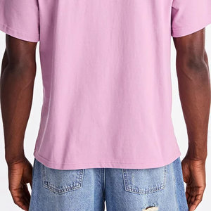 Custom Logo Oversized <b>Pink</b> <b>T</b> <b>Shirt</b> <b>Men</b> Premium Cotton Casual Streetwear Half Sleeve Summer Tee Loose Fit Fashion Top - Product Image 6