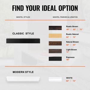 Mensole Galleggianti da Parete in Legno Naturale Stile Rustico, 122x20x13 cm, Capacità 22 kg, per Caminetto o Esposizione - Product Image 6