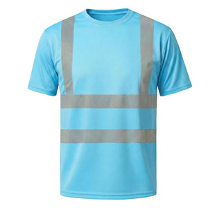T-shirt de travail haute visibilité sur mesure pour hommes, t-shirt de travail réfléchissant à manches courtes, fabriqué au Pakistan - Product Image 1