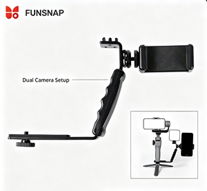 Estabilizador de Gimbal para Smartphone, Kits de Vlogging con Seguimiento por IA, Soporte Extensible, Luz de Relleno, Mini Micrófono, Soporte de Posicionamiento Dual - Product Image 3