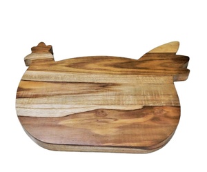 Tabla de cortar frutas y verduras en forma de gallina, utensilios de cocina para hogar, restaurante, Hotel, Color marrón, hechos en la India, venta al por mayor - Product Image 1