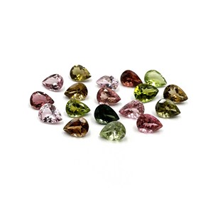 Turmalina natural multicolor con corte de pera de 6*8 mm, piedra preciosa de turmalina para la fabricación de joyas, certificada por IGI. - Product Image 4