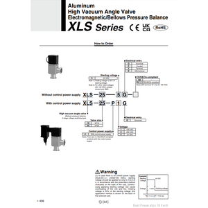 Vanne de contrôle XLS-16-5G SMC Pneumatics Vanne d'angle à vide élevé - Product Image 1