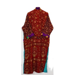 Kimono Vintage de Seda Reciclada para Mujer, Ropa de Dormir Larga, Bata de Encaje, Cubierta de Bikini para Fiesta EN LA Playa - Product Image 3