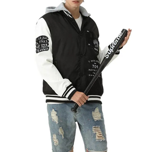 Chaquetas Letterman de Béisbol con Ribetes y Puños en Contraste Tejidos al por Mayor, Proveedor de Ropa de Moda con Corte y Confección, Chaquetas Bomber Varsity - Product Image 5