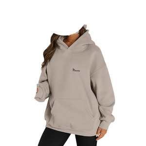 Sweat à capuche d'hiver personnalisé pour femme en molleton 100 % coton, doux, confortable, respirant, coupe classique, style streetwear décontracté - Product Image 3