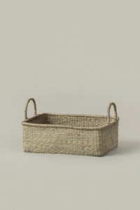 Set of 2 seagrass <b>baskets</b> with sturdy handles Handmade <b>Storage</b> <b>Basket</b> Wholesale eco-friendly Made in Viet Nam - Product Image 2