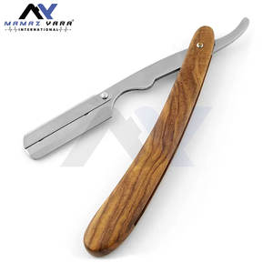 Navaja de Afeitar Recta de Acero de Damasco Hecha a Mano con Mango de Madera Pakka Negra y Marrón, Hoja Personalizada, Estilo Clásico Exótico - Product Image 6