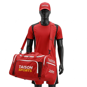 Sac de netball en polyester premium 320 GSM, gris et noir, avec logo brodé personnalisé, pour le voyage - Product Image 6