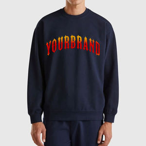 Sweat-shirt unisexe à manches longues de haute qualité, col rond uni, coupe ample, sweat-shirt personnalisé pour homme, en coton molletonné French Terry - Product Image 3