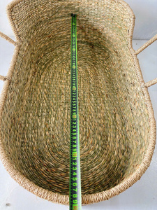 Cesta de mimbre natural artesanal para bebé con asa de cuero, diseño de seguridad extensible para uso en dormitorio, almacenamiento ligero para niños - Product Image 3
