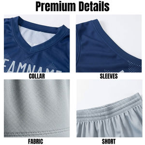 Conjunto de Camiseta y Pantalones Cortos Personalizados para Equipo de Baloncesto, Hechos en Fábrica - Product Image 6