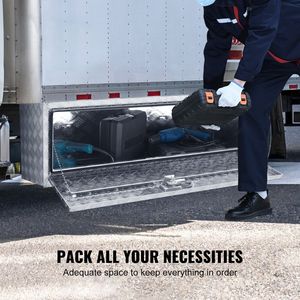 Customizable 48\" X 17\" X 18\" Underbody Truck <b>Box</b> <b>Heavy</b> <b>Duty</b> Aluminum Diamond Plate <b>Tool</b> <b>Box</b> with Lock Keys OEM Size Support - Product Image 1