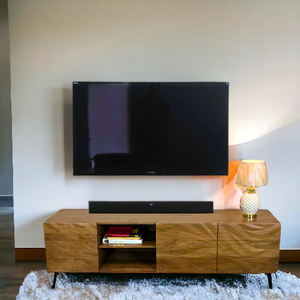 Mueble de TV de Madera de Sheesham Hecho a Mano, Consola de TV de Madera de Lujo con Cajones, Ecológico y Duradero para Sala de Estar o Dormitorio - Product Image 2
