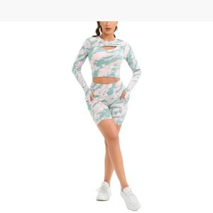 Ensemble de vêtements de sport pour femmes en gros personnalisé, soutien-gorge de sport sans couture avec short taille haute à maintien élevé, tenue de fitness 2 pièces pour la gym et l'entraînement - Product Image 4