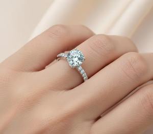 Anillo de Sello Solitario para Hombre de Plata de Ley 925 con Perla de Agua Dulce y Aguamarina, Engaste Pavé, Diseño de Alas, Cristiano, Tercera Parte - Product Image 2