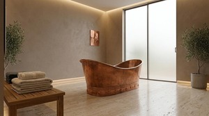Bañera Moderna Ecológica de Cobre Sólido, Diseño Martillado Hecho a Mano, Bañera Independiente para Proyectos de Baños de Lujo - Product Image 2
