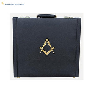Custom Storage Leather Masonic Regalia Hard Case Eco-Friendly Durable Magnet Logo <b>Briefcase</b> Unisex Wholesale Price - Product Image 4