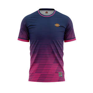 เสื้อเจอร์ซีย์กีฬาแขนสั้นคอวีทรงเข้ารูปสำหรับผู้ชาย รุ่น MADE4MATCH ออกแบบเองได้ พิมพ์ลายไล่สีด้วยเทคนิค Sublimation ระบายอากาศได้ดี แห้งเร็ว - Product Image 3