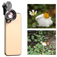 Lensa Kamera Ponsel Super Makro 4K HD 100MM dengan Resolusi Tinggi untuk Smartphone HB100MM