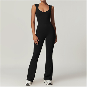 wholesale fitness <b>jumpsuit</b> women supplier custom logo performance compression <b>jumpsuit</b> manufacturer private label four way - Product Image 4