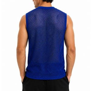 Débardeur de sport en mesh pour homme, vêtement de fitness à séchage rapide, débardeur athlétique sans manches, gilet de fitness pour homme - Product Image 2
