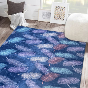 Vente en gros de tapis Shufu respectueux de l'environnement motif abstrait bords épais confortables haute densité - Product Image 5