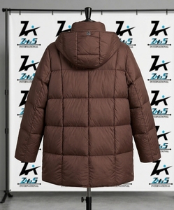 Chaqueta Acolchada Ligera de Invierno con Capucha, Chaqueta Acolchada Larga y Cálida de Primera Calidad, Impermeable y Resistente al Viento - Product Image 2