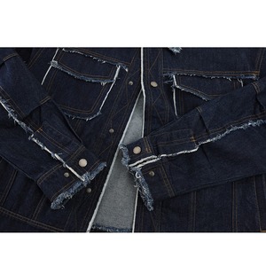 Denim Hooded Men Full Sleeve Washed <b>Jeans</b> <b>Button</b> Up Coat Vintage Streetwear Slim Fit Denim Hooded Jacket for Men - Product Image 5
