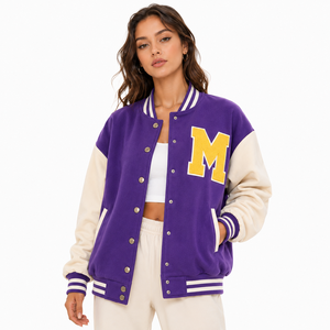 Chaquetas Varsity de Alta Calidad Unisex, Chaquetas de Béisbol Americanas de Forro Polar, Chaquetas Extra Grandes Personalizadas para Hombre, Chaquetas para Mujer - Product Image 1