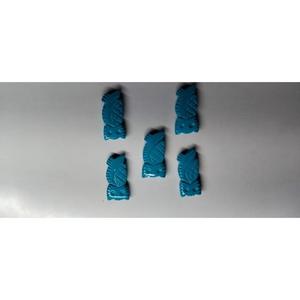 Cuarzo turquesa azul con forma de búho, 15x30mm, gema suelta, cabujón de cuarzo turquesa, gema con forma de búho - Product Image 6