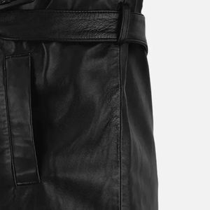<b>Men's</b> 100% Real Lambskin Leather Coat Winter <b>Smart</b> Casual Style Loose Fit All Seasons Breathable Feature Stand Collar Front Logo - Product Image 6
