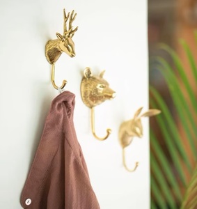 Rustic Cast Metal Elephant Head <b>Wall</b> <b>Hooks</b> Set of 4 Decorative Animal Trunk Hangers Heavy Duty Vintage <b>Wall</b> Mount for Coat <b>Keys</b> - Product Image 4